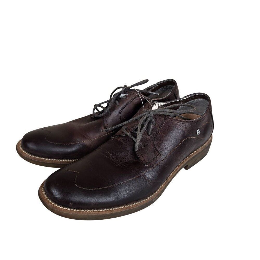 Mark Nason Mens Brown Leather Oxford Dress Shoes Size 8.5